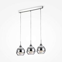 Светильник подвесной Iceberg P012-PL-03-N Maytoni прозрачный хром на 3 лампы, основание никель в стиле современный 