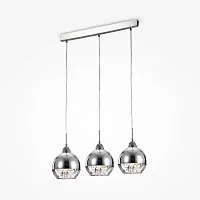 Светильник подвесной Iceberg P012-PL-03-N Maytoni прозрачный хром на 3 лампы, основание никель в стиле современный 