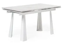 Керамический стол Бэйнбрук 140х80х76 белый мрамор / белый 530826 Woodville столешница белая из керамика