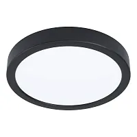 Светильник потолочный LED Fueva 901325 Eglo белый на 1 лампу, основание чёрное в стиле современный круглый