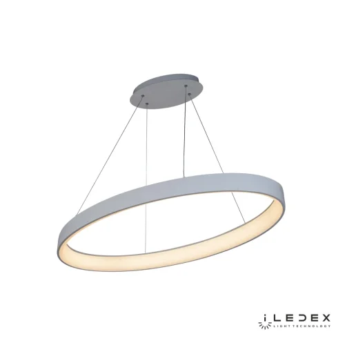 Светильник подвесной LED с пультом Elips 9023P-A-60 iLedex белый на 1 лампу, основание белое в стиле хай-тек современный с пультом кольца