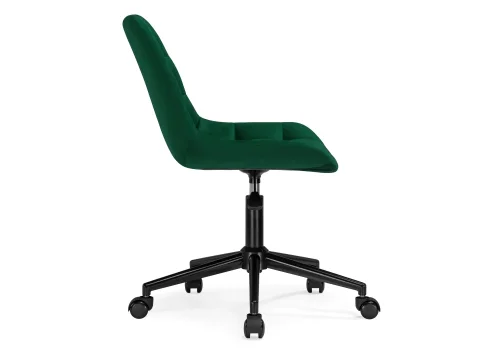 Компьютерное кресло Честер зеленый / черный 489819 Woodville, зелёный/велюр, ножки/металл/чёрный, размеры - *920***490*600 фото 4