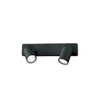 Бра RUDY AP2 NERO Ideal Lux чёрный 2 лампы, основание чёрное в стиле современный 