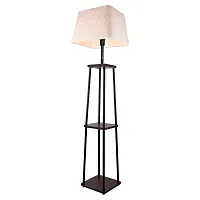 Торшер со столиком Wrangell GRLSP-0523 Lussole со столиком бежевый 1 лампа, основание чёрное в стиле современный
