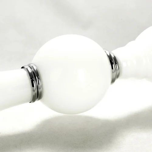 Люстра подвесная LSP-8262 Lussole белая на 6 ламп, основание хром в стиле современный  фото 2