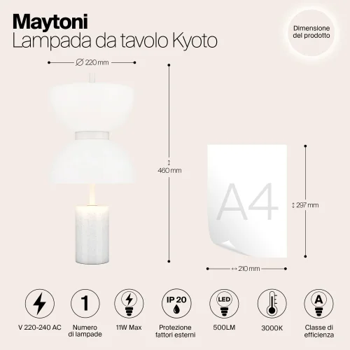Настольная лампа LED Memory MOD178TL-L11W3K Maytoni белая на 1 лампу, основание белое металл в стиле современный арт-деко фото 4