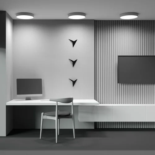 Светильник потолочный LED Zon C032CL-45W2.7K-RD-MG Maytoni белый на 1 лампу, основание матовое золото в стиле современный хай-тек круглый фото 5