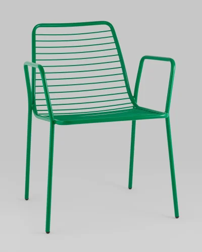 Стул с подлокотниками Дели металл зеленый УТ000039265 Stool Group, /, ножки//, размеры - *805***605*595