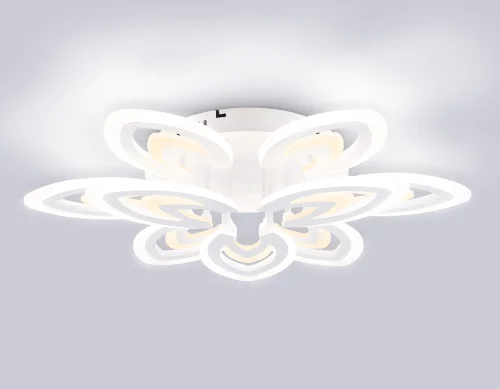 Люстра потолочная LED с пультом FA4547 Ambrella light белая на 1 лампа, основание белое в стиле современный хай-тек с пультом фото 7
