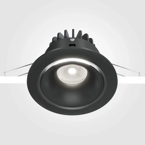 Светильник точечный LED Yin DL031-L12W4K-D-B Maytoni чёрный на 1 лампу, основание чёрное в стиле хай-тек современный фото 4