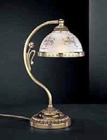 Настольная лампа P 6102 P Reccagni Angelo прозрачная белая 1 лампа, основание золотое латунь металл в стиле классический 