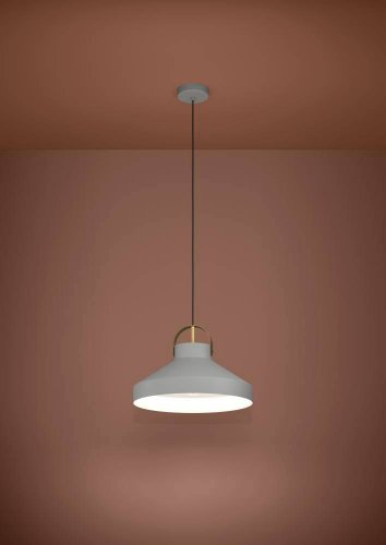 Светильник подвесной Estepona 390226 Eglo серый 1 лампа, основание серое в стиле лофт современный  фото 2