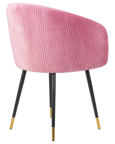 Стул обеденный 7305-LM MARY, цвет сиденья розовый (1922-16) Dobrin, розовый/велюр, ножки/металл/чёрный, размеры - ****510*510 фото 4