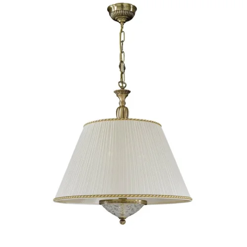 Люстра подвесная  L 6402/50 Reccagni Angelo белая на 3 лампы, основание античное бронза в стиле классический 