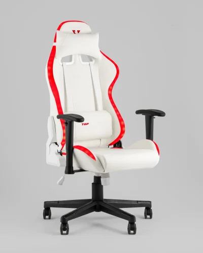 Кресло спортивное TopChairs GMM-080, белый, на черной базе УТ000039639 Stool Group, белый/экокожа, ножки/полимер/чёрный, размеры - *1330***740*680 фото 4