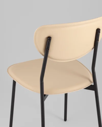 Стул обеденный Minnie, бежевый УТ000039220 Stool Group, бежевый/экокожа, ножки/металл/чёрный, размеры - ***** фото 6