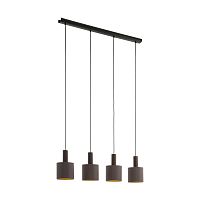 Светильник подвесной Concessa 1 97685 Eglo коричневый 4 лампы, основание коричневое в стиле модерн 