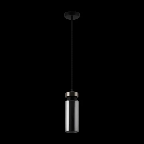 Светильник подвесной Come FR8011PL-01N Freya чёрный 1 лампа, основание чёрное в стиле современный трубочки фото 3