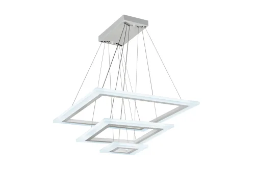 Светильник подвесной LED с пультом Gravity D029-3-S WH iLedex белый на 1 лампу, основание белое в стиле современный хай-тек с пультом квадраты фото 3