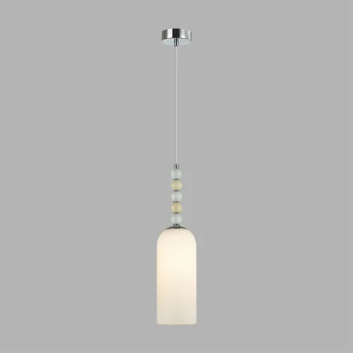 Светильник подвесной Tracy 8271/1A Lumion белый на 1 лампу, основание хром в стиле классический фото 5