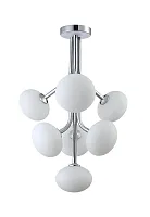 Светильник подвесной ALICIA SP7 CHROME/WHITE Crystal Lux белый 7 ламп, основание хром в стиле современный 