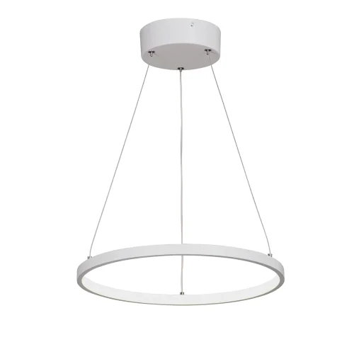 Светильник подвесной LED V4600-0/1S Vitaluce без плафона на 1 лампу, основание белое в стиле хай-тек кольца