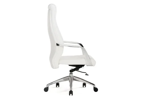 Компьютерное кресло Sarabi white / satin chrome 15424 Woodville, белый/экокожа, ножки/металл/хром, размеры - *1310***690* фото 4