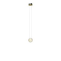 Светильник подвесной LED Pharao MOD361PL-L7BS3K Maytoni прозрачный 1 лампа, основание латунь в стиле современный хай-тек шар