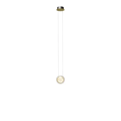 Светильник подвесной LED Pharao MOD361PL-L7BS3K Maytoni прозрачный 1 лампа, основание латунь в стиле современный хай-тек шар