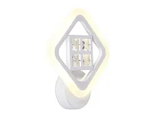 Бра LED Ice FA284 Ambrella light белый 1 лампа, основание белое в стиле хай-тек современный квадраты