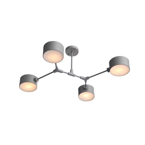 Люстра потолочная Gimento SLE183702-04 Evoluce серая на 4 лампы, основание серое в стиле модерн  фото 3