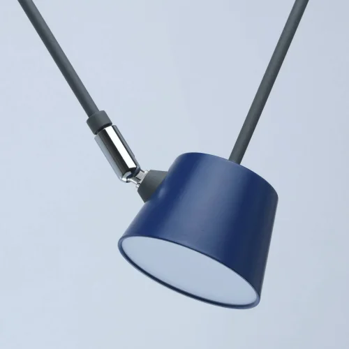 Светильник подвесной LED Хартвиг 717011302 DeMarkt красный синий на 2 лампы, основание серое в стиле современный фото 2