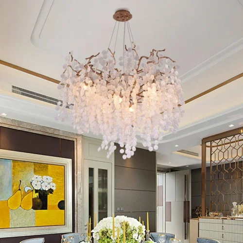 Люстра подвесная FAIRYTREE D60 140669-26 ImperiumLoft прозрачная на 8 ламп, основание медь в стиле современный фото 3