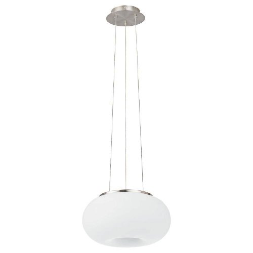 Светильник подвесной OPTICA 86813 Eglo белый 2 лампы, основание серое никель в стиле современный 