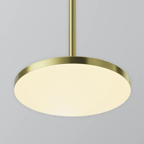 Светильник подвесной LED Plato P076PL-L12W3K-BS Maytoni белый на 1 лампу, основание латунь в стиле хай-тек современный фото 2