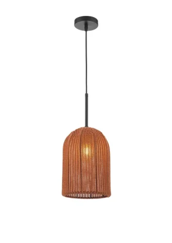 Светильник подвесной Yarn V11881-1P Moderli терракотовый на 1 лампу, основание чёрное в стиле лофт современный фото 3
