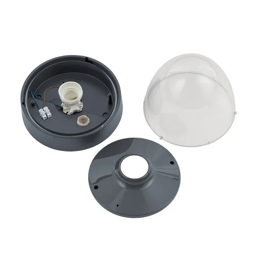 Светильник потолочный Nook 7965-NW Nowodvorski прозрачный на 1 лампу, основание графит в стиле современный фото 4