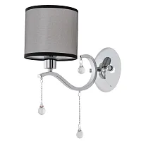 Бра Dante MR1550-1W MyFar серый 1 лампа, основание хром в стиле классика арт-деко 