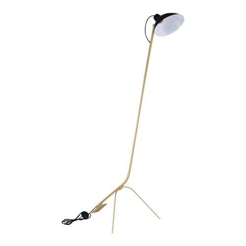 Торшер  Jarro SL1803.205.01 ST-Luce на треноге чёрный 1 лампа, основание золотое в стиле лофт
 фото 2