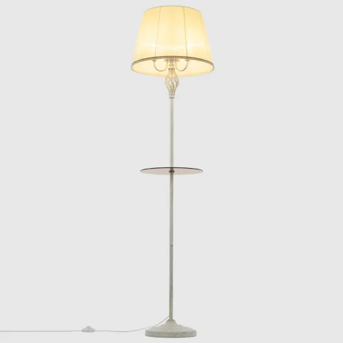 Торшер Вена CL402923T Citilux со столиком бежевый 3 лампы, основание белое патина в стиле классический прованс
 фото 2