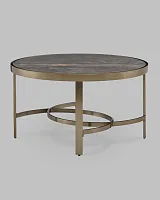Журнальный столик Адриана 80*80, серая керамика, сталь шампань УТ000041496 Stool Group столешница серая из мрамор