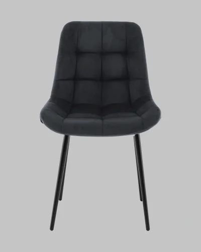 Стул Флекс N велюр черный УТ000041304 Stool Group, чёрный/велюр, ножки/металл/чёрный, размеры - *830**** фото 2