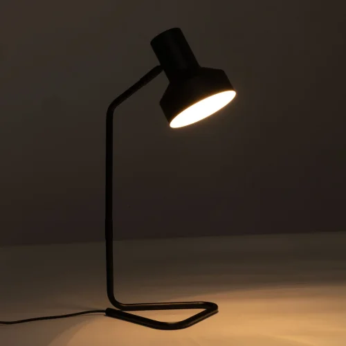 Настольная лампа офисная Хоф 497035201 DeMarkt чёрная 1 лампа, основание чёрное металл в стиле современный  фото 2