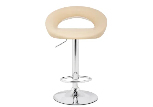 Барный стул Oazis cream / chrome 15502 Woodville, бежевый/искусственная кожа, ножки/металл/хром, размеры - *970***510*500 фото 2