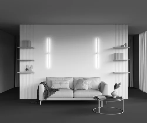 Бра LED Pars C071WL-L12W3K Maytoni белый на 1 лампу, основание белое в стиле хай-тек современный отражённый свет фото 6