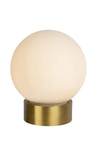 Настольная лампа Jorit 45563/20/61 Lucide белая 1 лампа, основание матовое золото латунь металл в стиле современный 