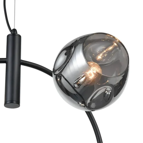 Светильник подвесной Astoria 441 VL5002P42 Vele Luce серый 4 лампы, основание чёрное в стиле современный шар фото 2