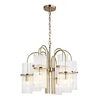 Люстра подвесная Tasse SL6145.303.09 ST-Luce прозрачная на 9 ламп, основание латунь в стиле современный 