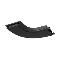 Конектор питания полукруглый черный Magnetic track system Radity TRA084CR-11B Maytoni чёрный в стиле хай-тек современный для светильников серии Magnetic track system Radity подвесной накладной radity радиусная магнитная магнитный