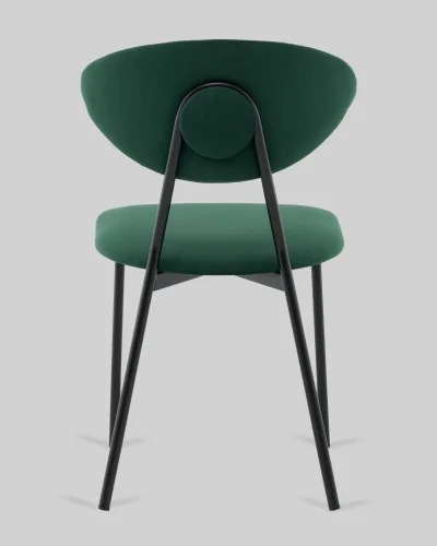 Стул обеденный Квинси велюр зеленый УТ000041638 Stool Group, зелёный/велюр, ножки/металл/чёрный, размеры - ***** фото 3